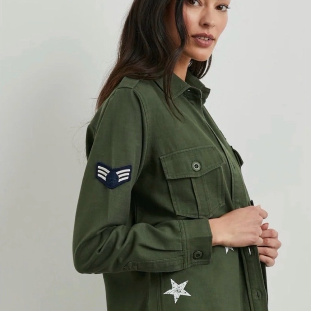 Rails Women's Green Military Button Down